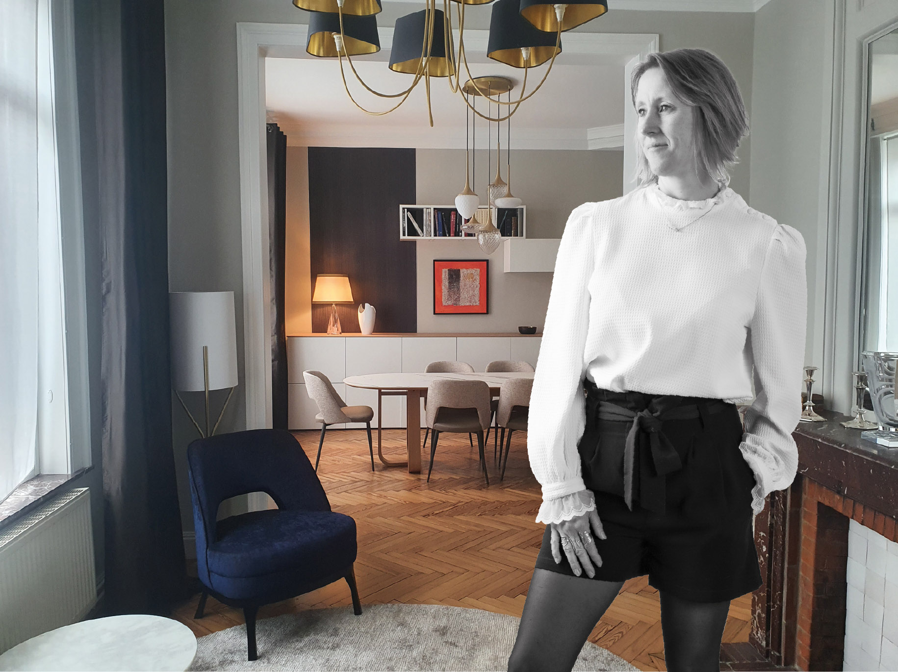 Carnet de recommandations décoration posé sur une table avec palette de couleurs — livrable de la Visite Déco par Pauline Dumont